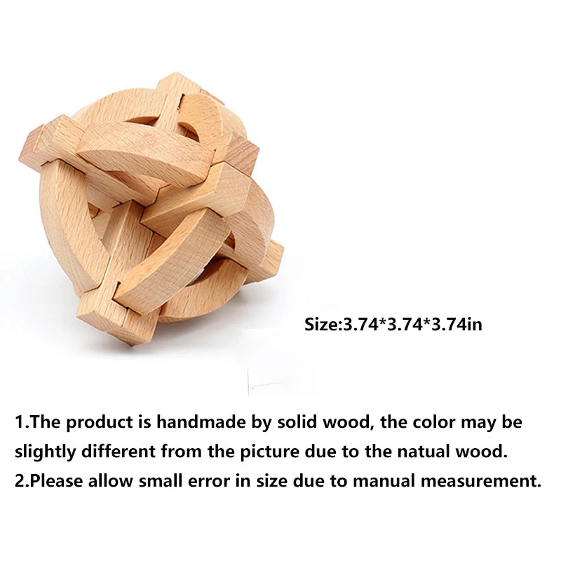 3D Holz Puzzle Kongming Luban Lock Intelligenzspiel für Kinder und Erwachsene
