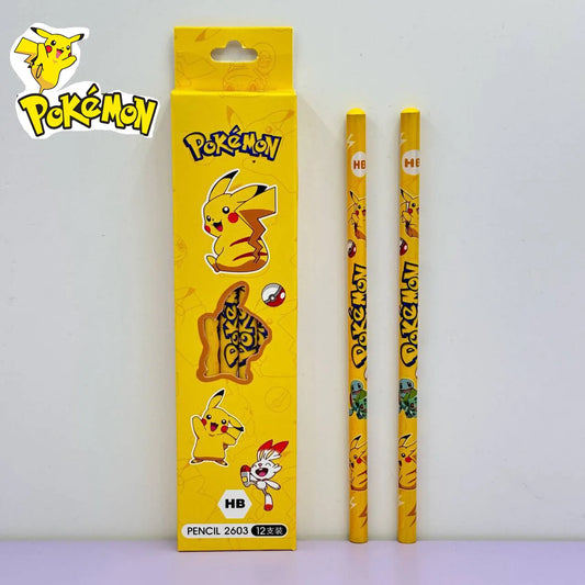 12-teiliges Anime Pokemon Pikachu Bleistift Set für Schule und Geschenk