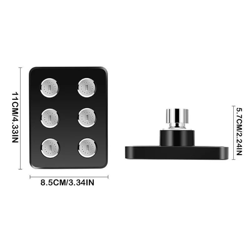 360° Drehbarer Mini-Surround-Duschkopf – Wassersparend - modernes Chrom-Design