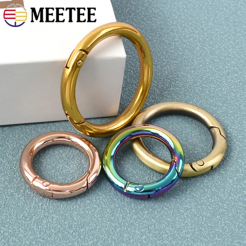 Metallfederring Schnallen Set mit Karabinern für Taschen und Gürtel