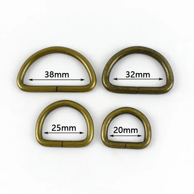 Metallring Schnalle 20-38mm Gurtband Verschlüsse 2 oder 5 Stück Set