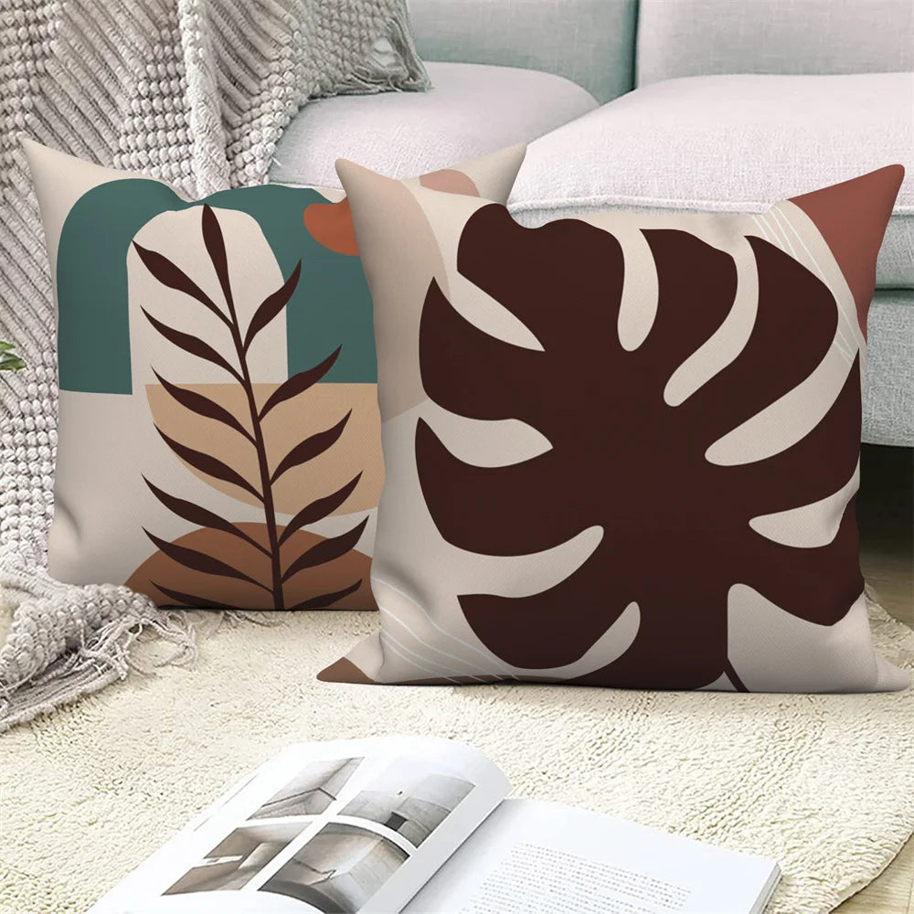 Dekorativer Kissenbezug mit abstrakten Zweigen für Zuhause und Auto