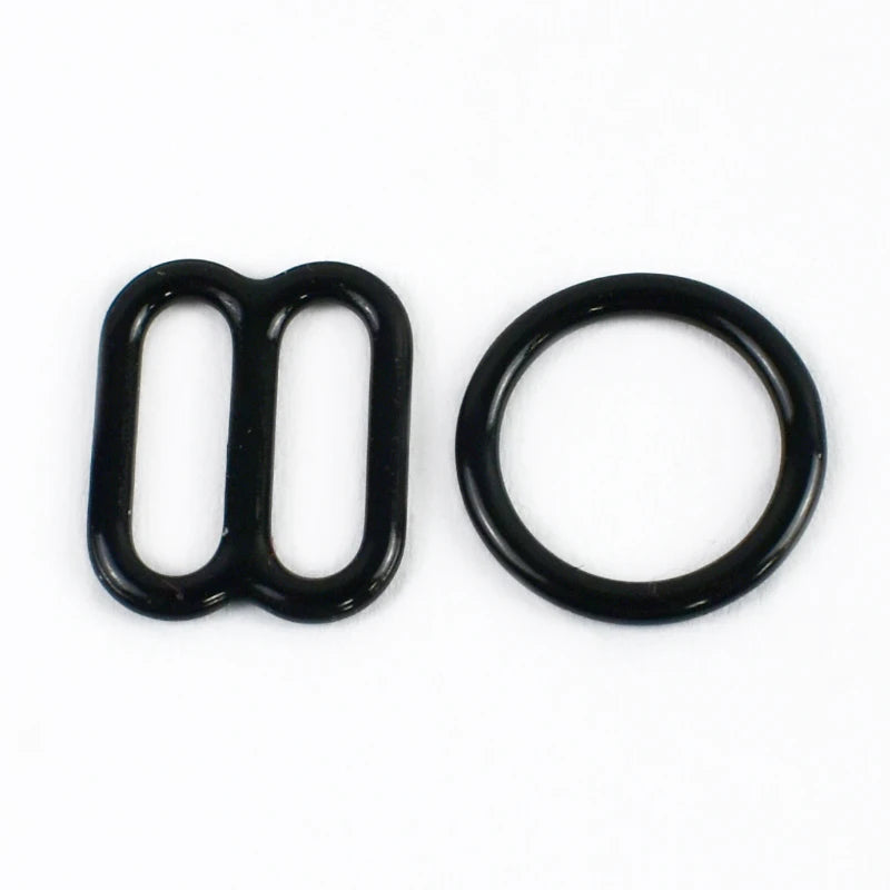 50 100er Set 10mm Einstellbare Bh Gurtschnallen O Ringe Karabiner Clips