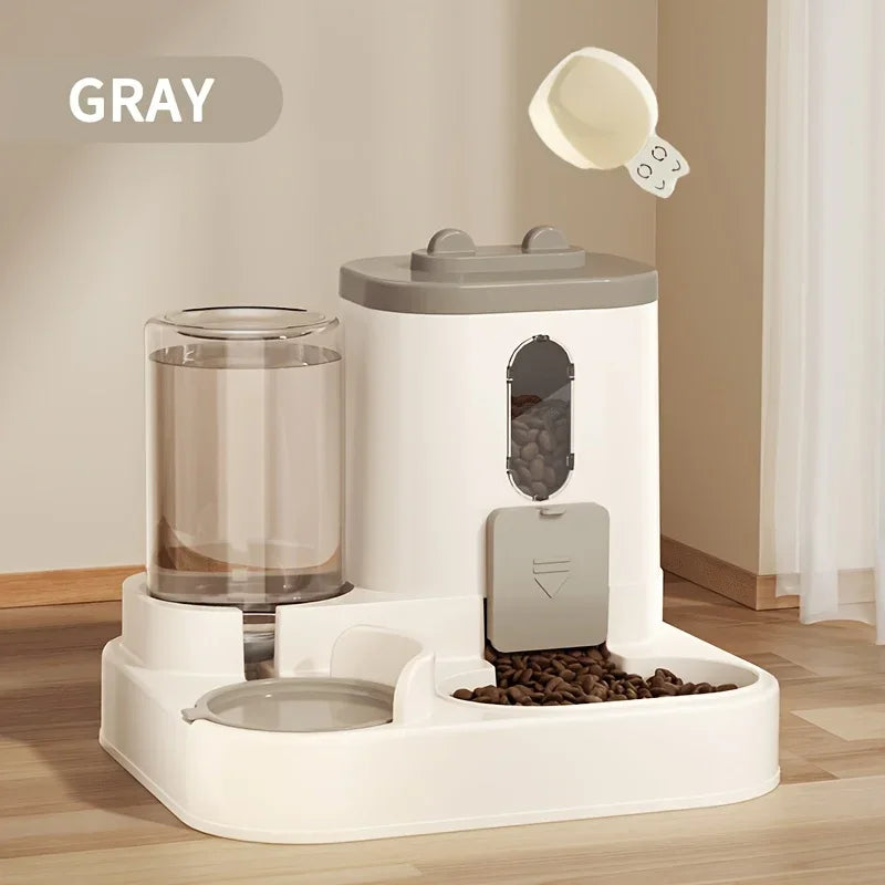 Automatischer 2-in-1 Futter- - Wasserspender für Katzen – hygienisch - praktisch