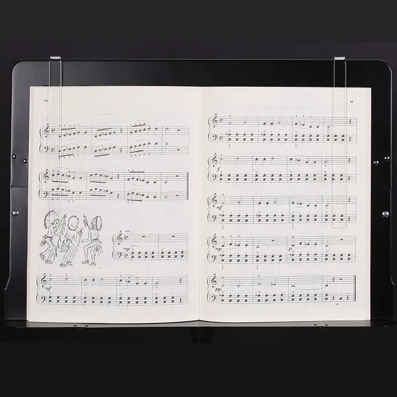 2er Set transparente Notenständer-Clips ideal für Musikbücher und Noten