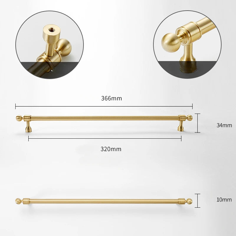 Eleganter Möbelknopf Messing Goldfarben für Schrank Schublade Tür