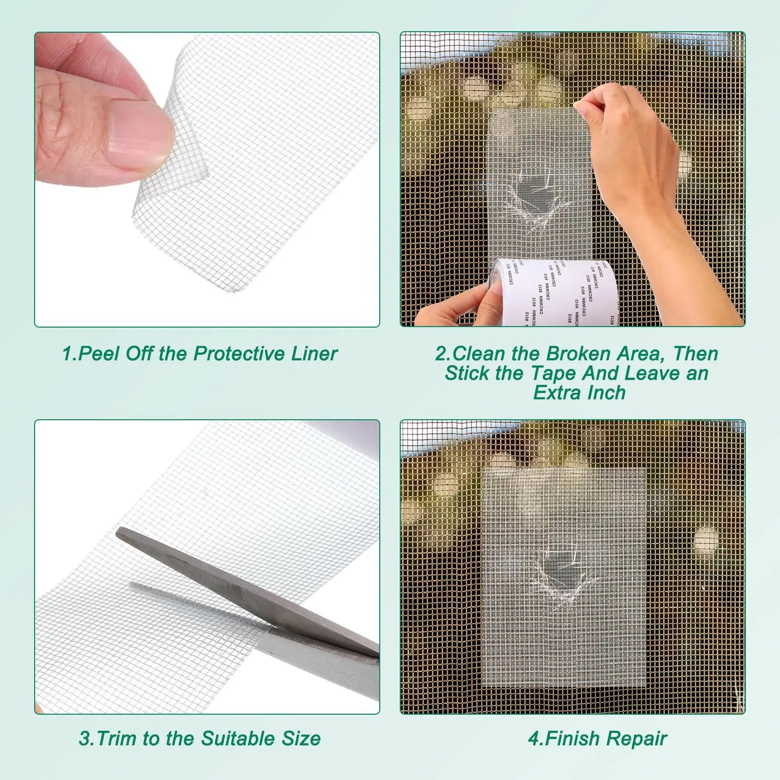 Glasfaser Reparatur Klebeband für Fenster und Türgitter 10cm