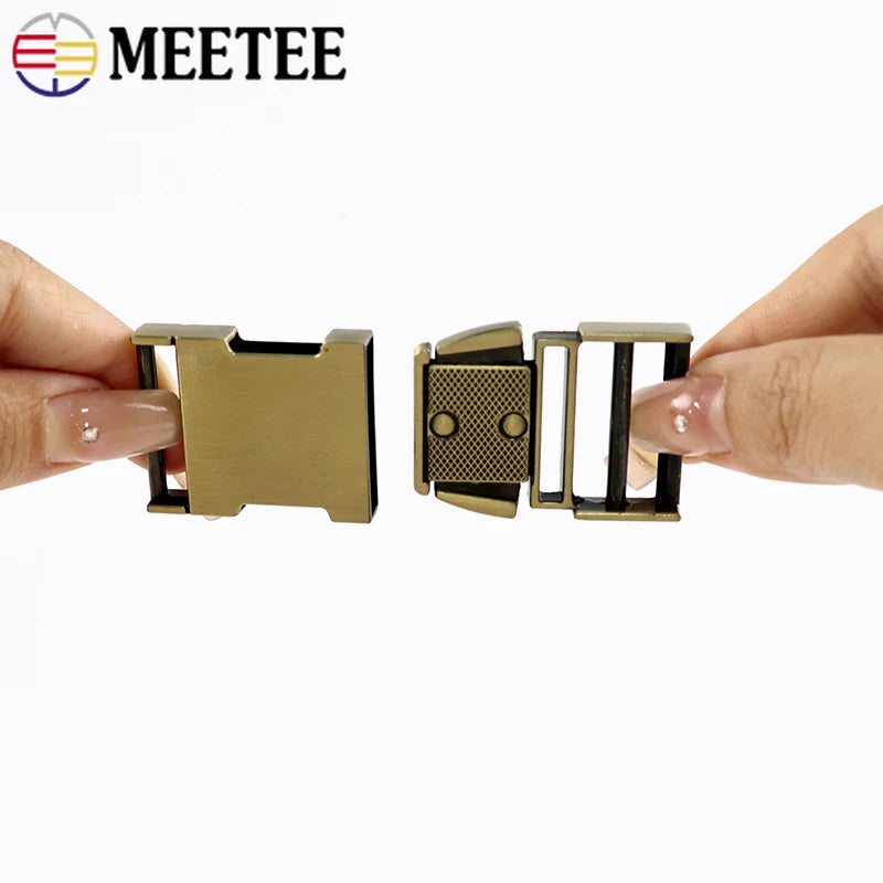 3er Set Metall Schnallen Verschluss 19 25 32 38mm für Rucksack Gürtel