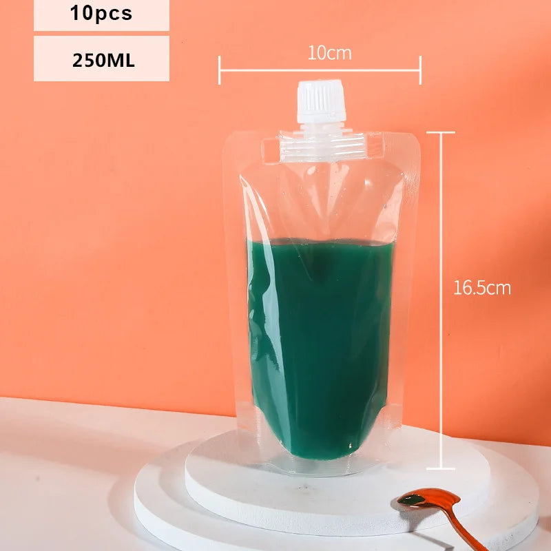 Stand-Up Nachfüllbare Lebensmittelbeutel für Getreide und Flüssigkeiten 5-10 Stück