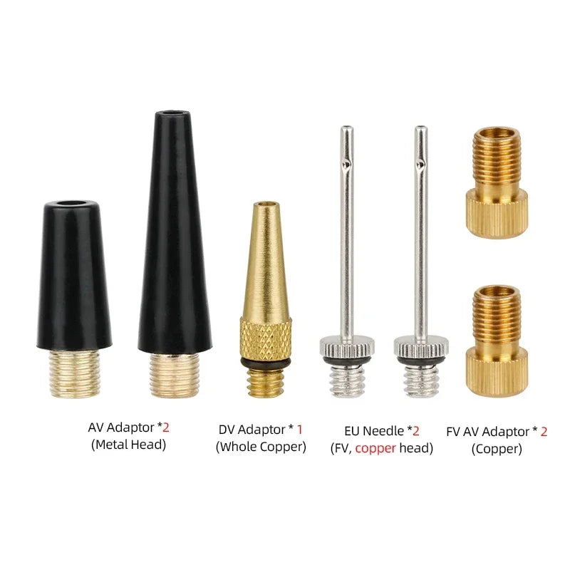 Vielseitiger Fahrradpumpe Adapter mit Dual Kopf für Schrader - Presta Ventile