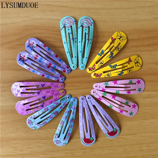 40 bunte Haarspangen für Mädchen – Süße Cartoon BB Clips