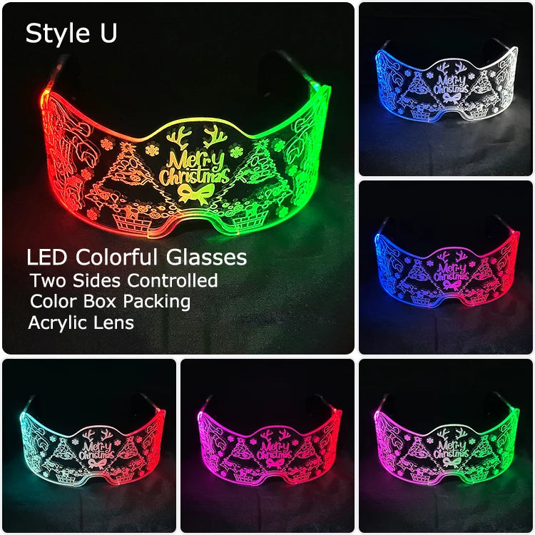 Leuchtende LED Partybrille aus Acryl mit Farbwechsel für Feste