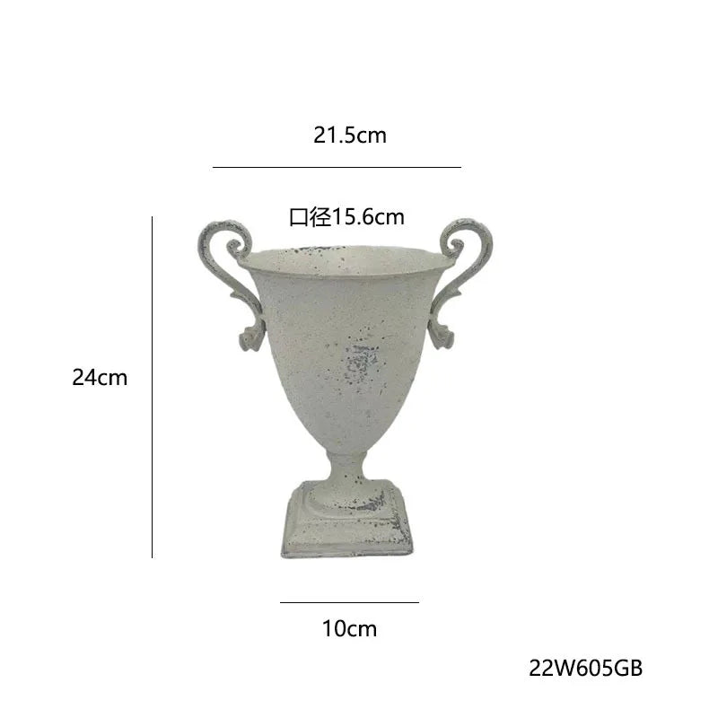 Retro Eisen Vase für Blumen, Heimdekoration und Hochzeit