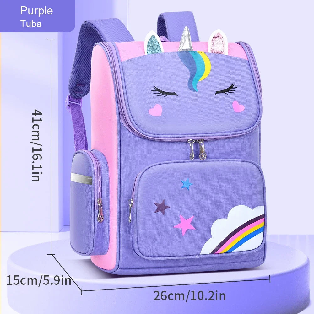 Wasserdichte leichte Schultasche mit Tiermuster für Mädchen Klasse 1–6