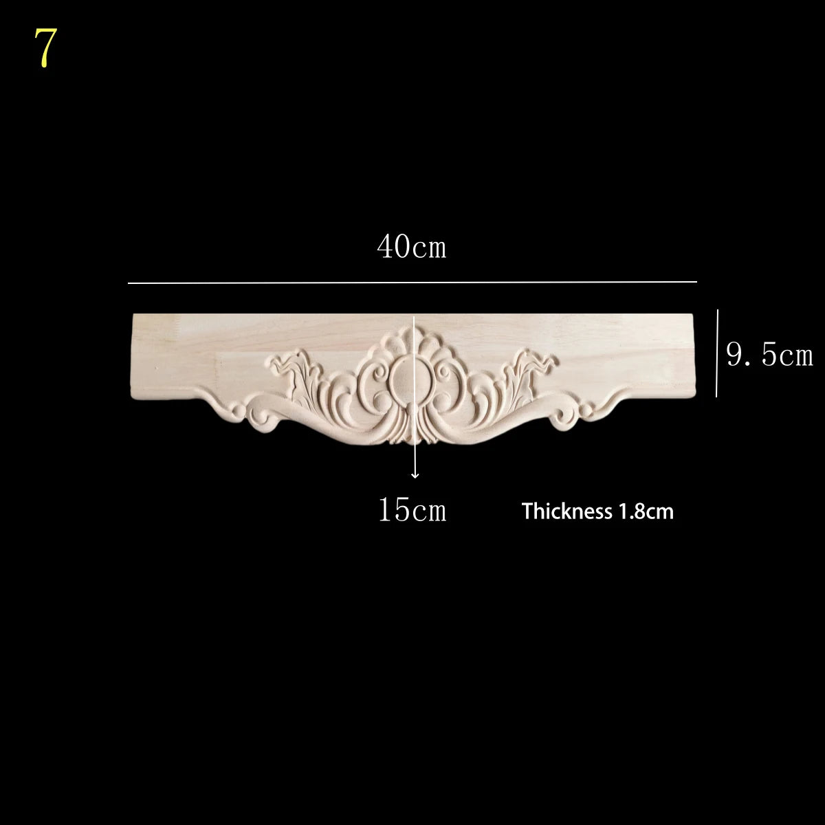 Exquisite geschnitzte Holzapplikation für Möbel & Sideboard-Dekoration