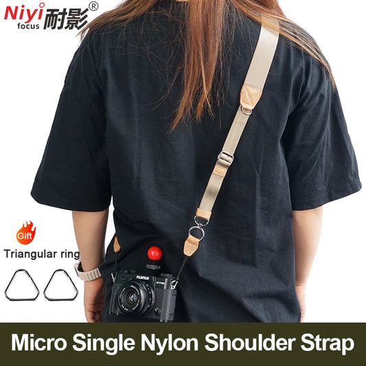 Nylon Kameragurt Schultergurt verstellbar Schnellverschluss Systemkamera