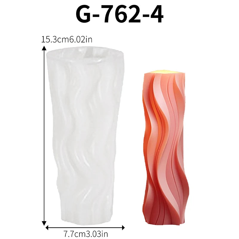 Wellenförmige Silikonform für DIY Duftkerzen und Ornamente