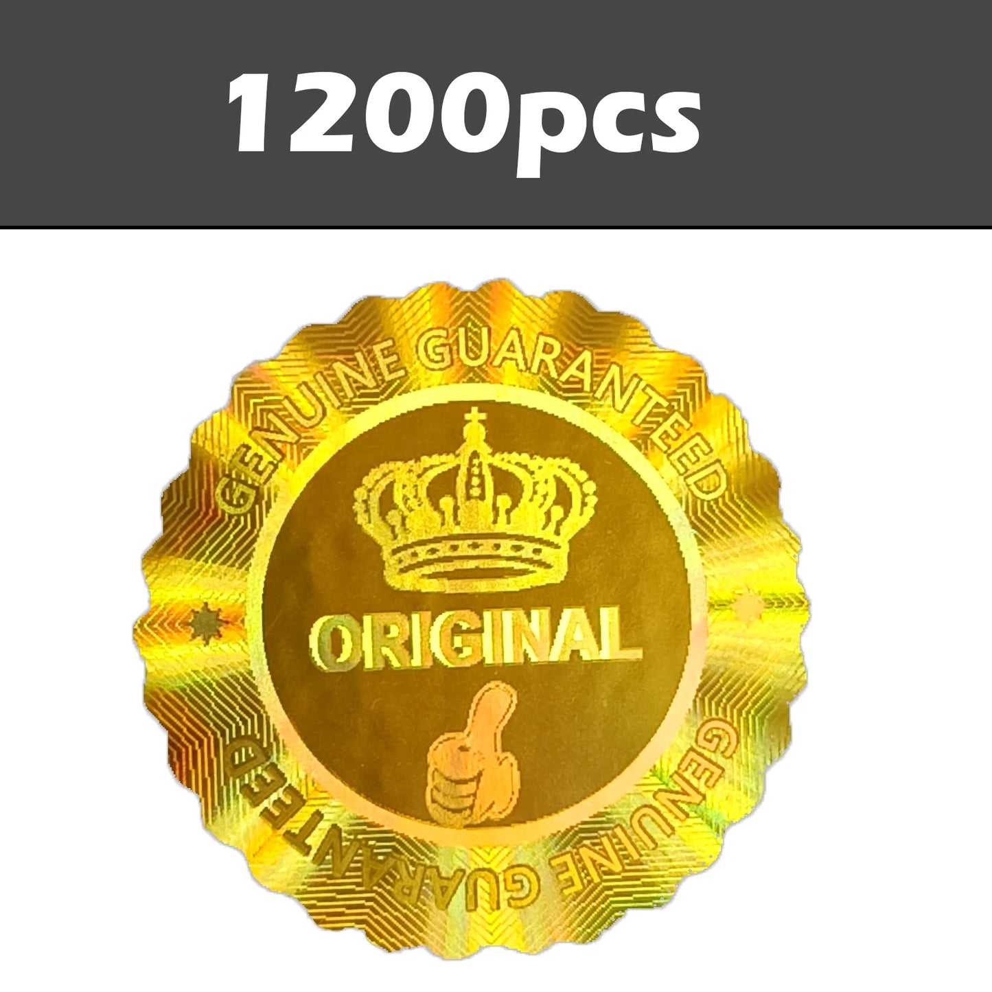 Manipulationssicherer Sicherheits Hologramm Aufkleber mit Spitzenrand