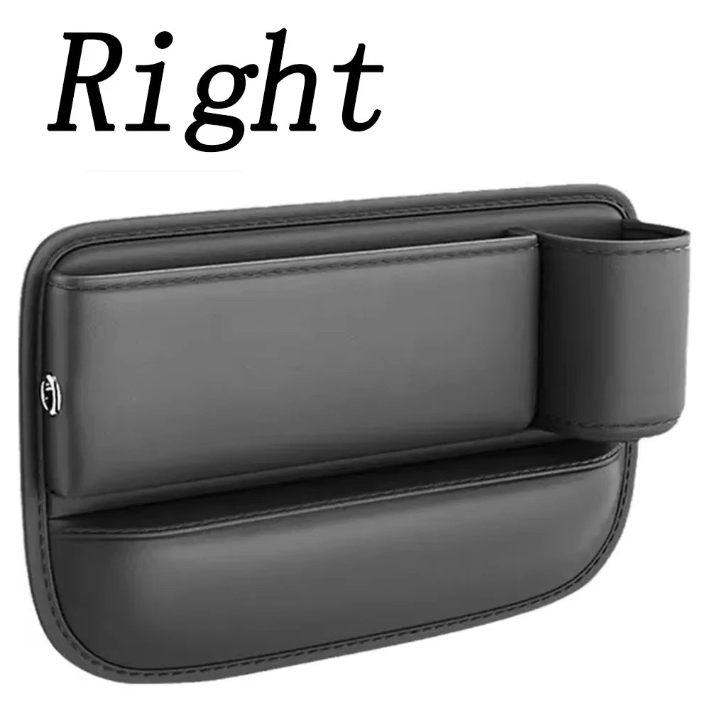 Auto Sitz Spalt Organizer mit Getränkehalter & Leder Optik