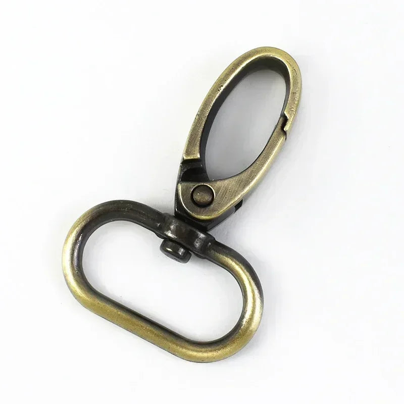 10x Metall Karabinerhaken drehbar 16-38mm für Gurtband, Schlüssel, DIY