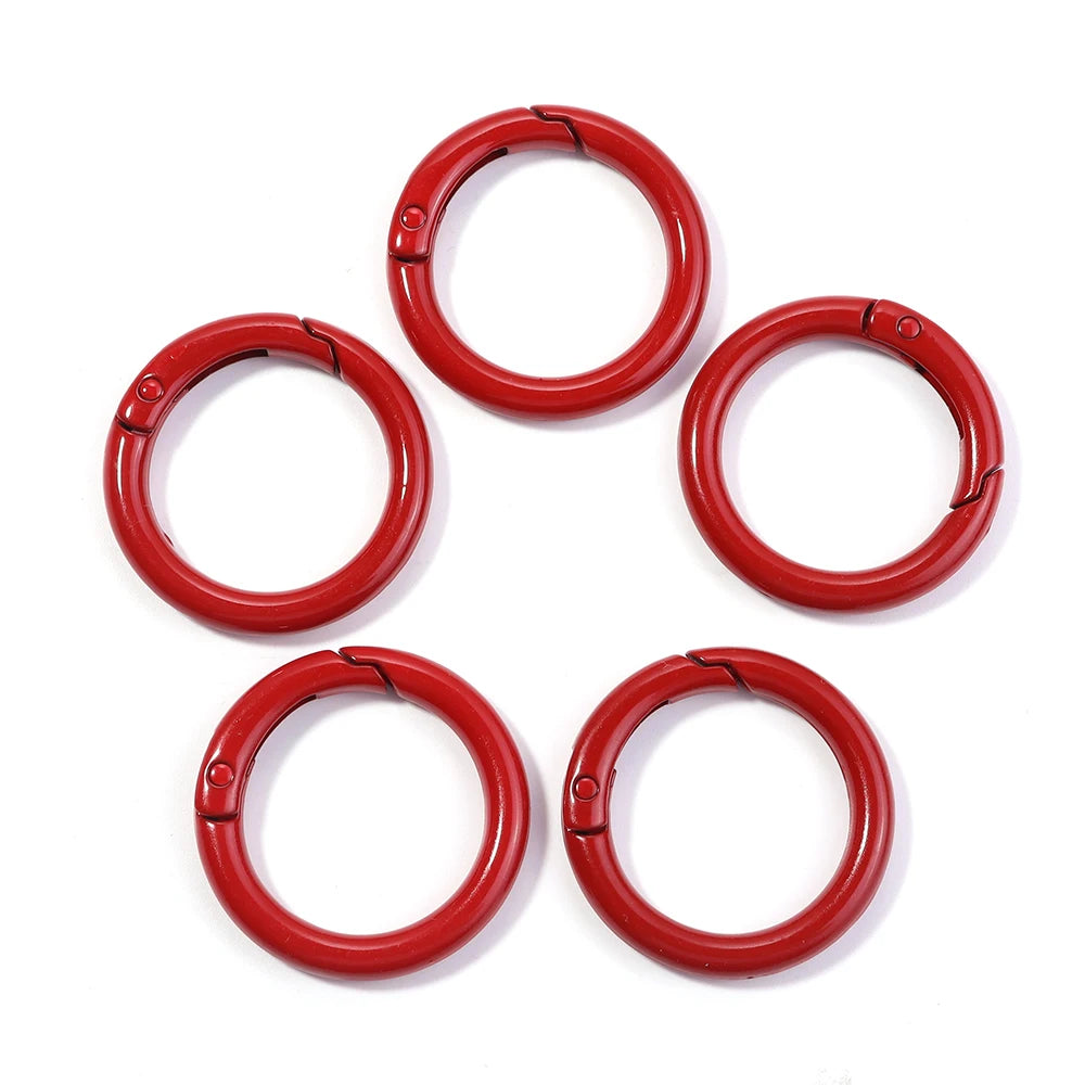 5-10Pcs Metall O-Ring Karabinerclips 25/35/41mm mit Federverschluss