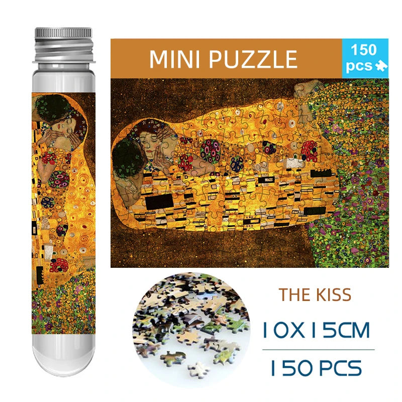 150 Teiliges Mini Reagenzglas Puzzle Der Kuss Gustav Klimt Lernspiel-Yabubest - Home & More