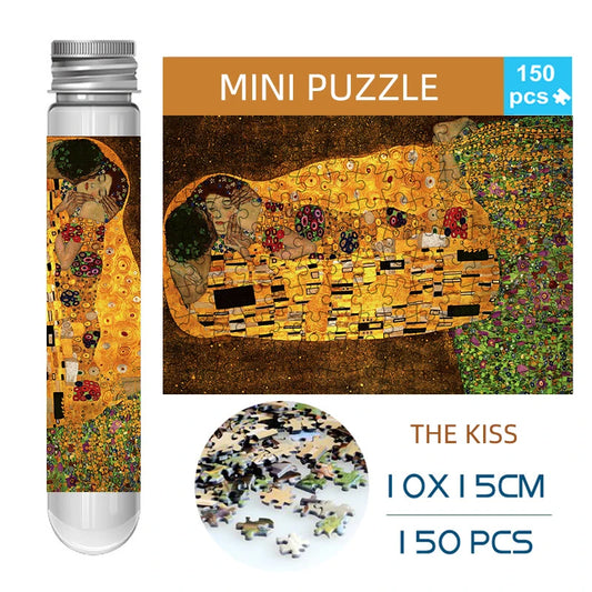 150 Teiliges Mini Reagenzglas Puzzle Der Kuss Gustav Klimt Lernspiel-Yabubest - Home & More