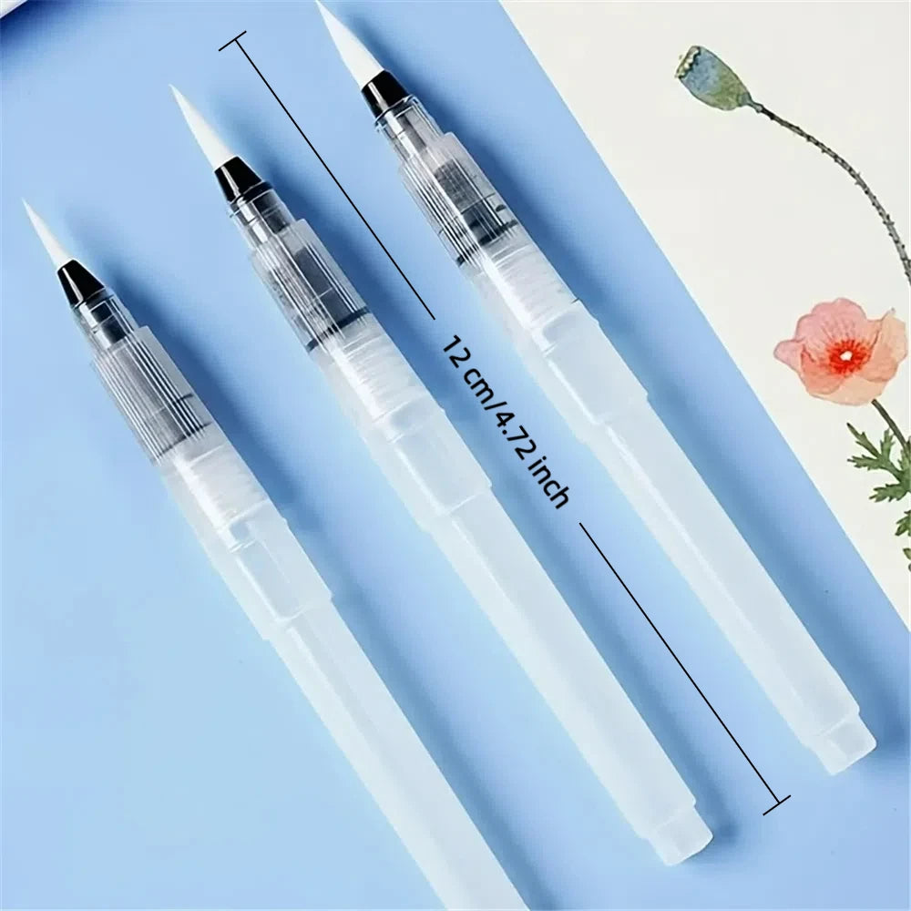 Nachfüllbares Aquarellpinsel-Stift-Set 3/6-teilig – sanft - vielseitig malen
