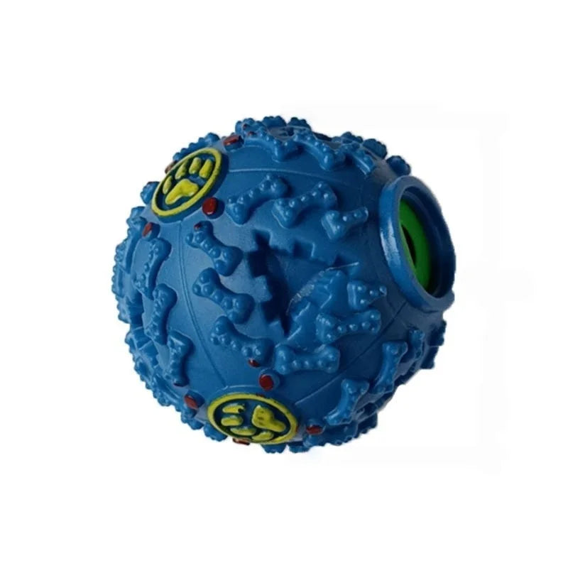 Interaktiver Leckerli-Kauball Hunde-Spielzeug mit Quietschen und Puzzlefunktion