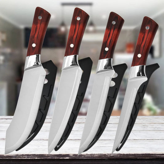 Geschmiedetes Entbeiner Messer mit Holzgriff für präzises Fleisch und Fisch schneiden