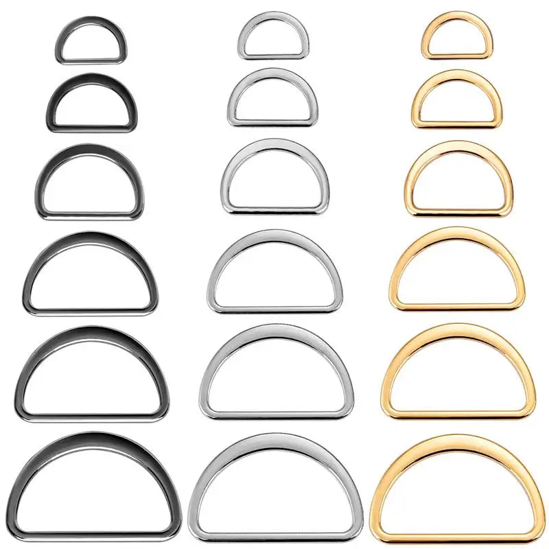 10-teiliges Set D-förmige Metall Schnallen für Taschen und Schuhe