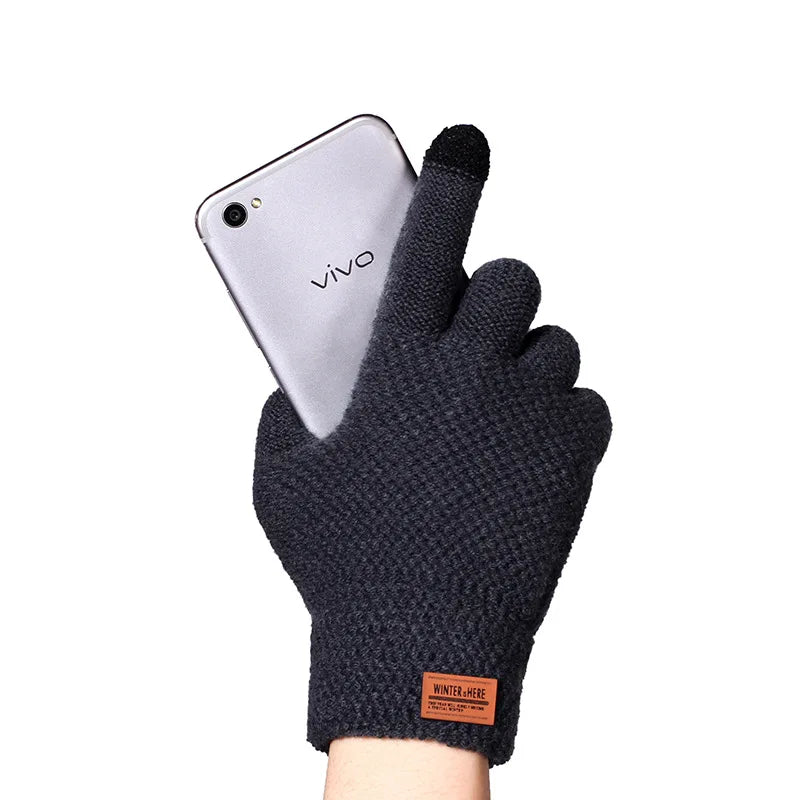 Warme Herren Touchscreen Handschuhe Strick Business Radfahren