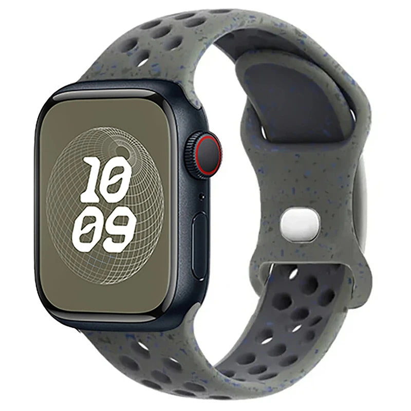 Sportliches Silikonarmband kompatibel mit Smartwatch 38-49 mm Modelle
