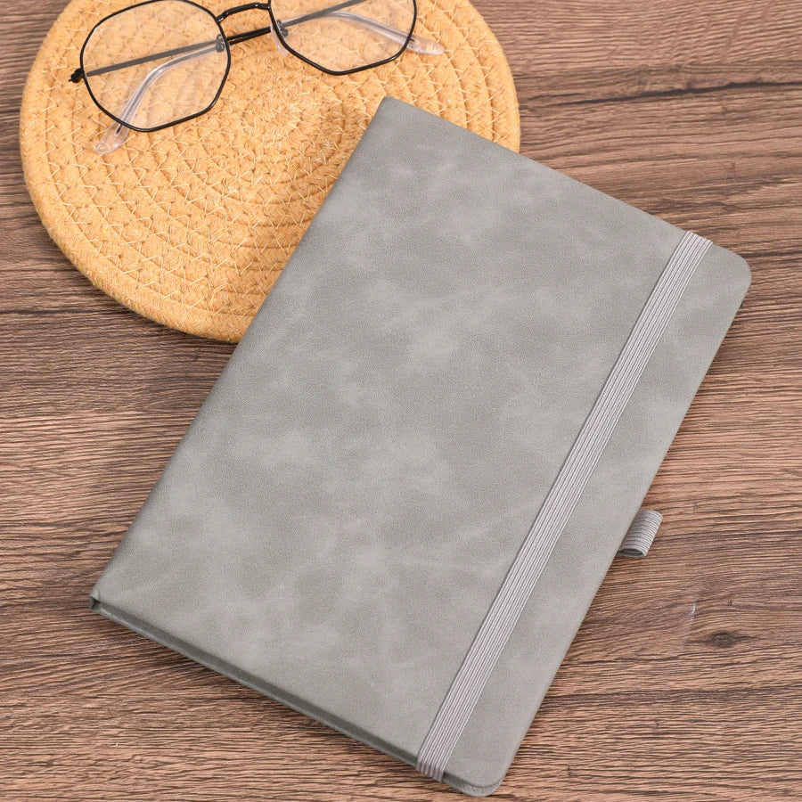 Vintage A5 Leder Notizbuch mit Hülle, Armband & Lesezeichen Business