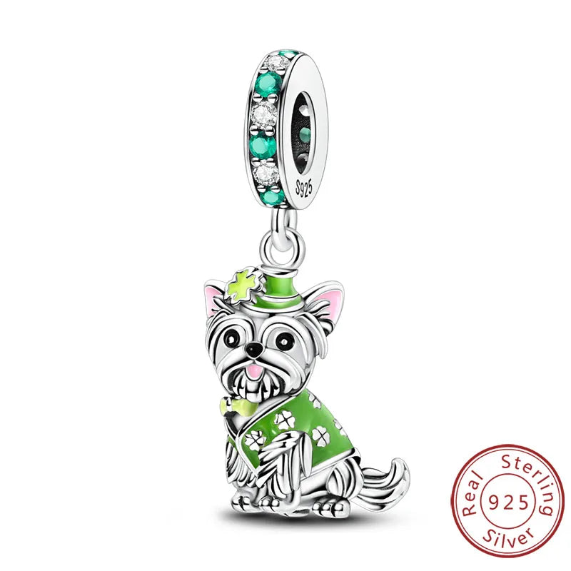 925er Sterlingsilber Charms mit Tiermotiven und Zirkon