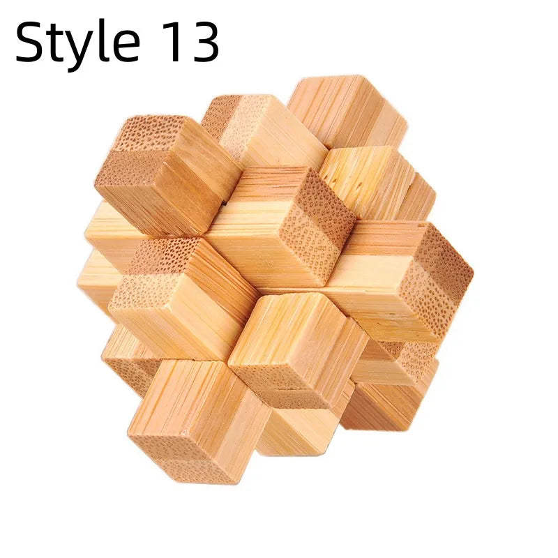 Holz Kong Ming Lock 3D Puzzle Montessori Spielzeug Kinder-Yabubest - Home & More
