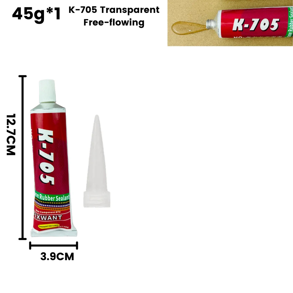 Silikon Dichtungskleber 45g in Schwarz Weiß Transparent für Elektronik