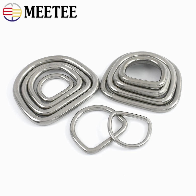 5 Stück Edelstahl D-Ring Gürtelschnallen Karabiner für Taschen und Gürtel