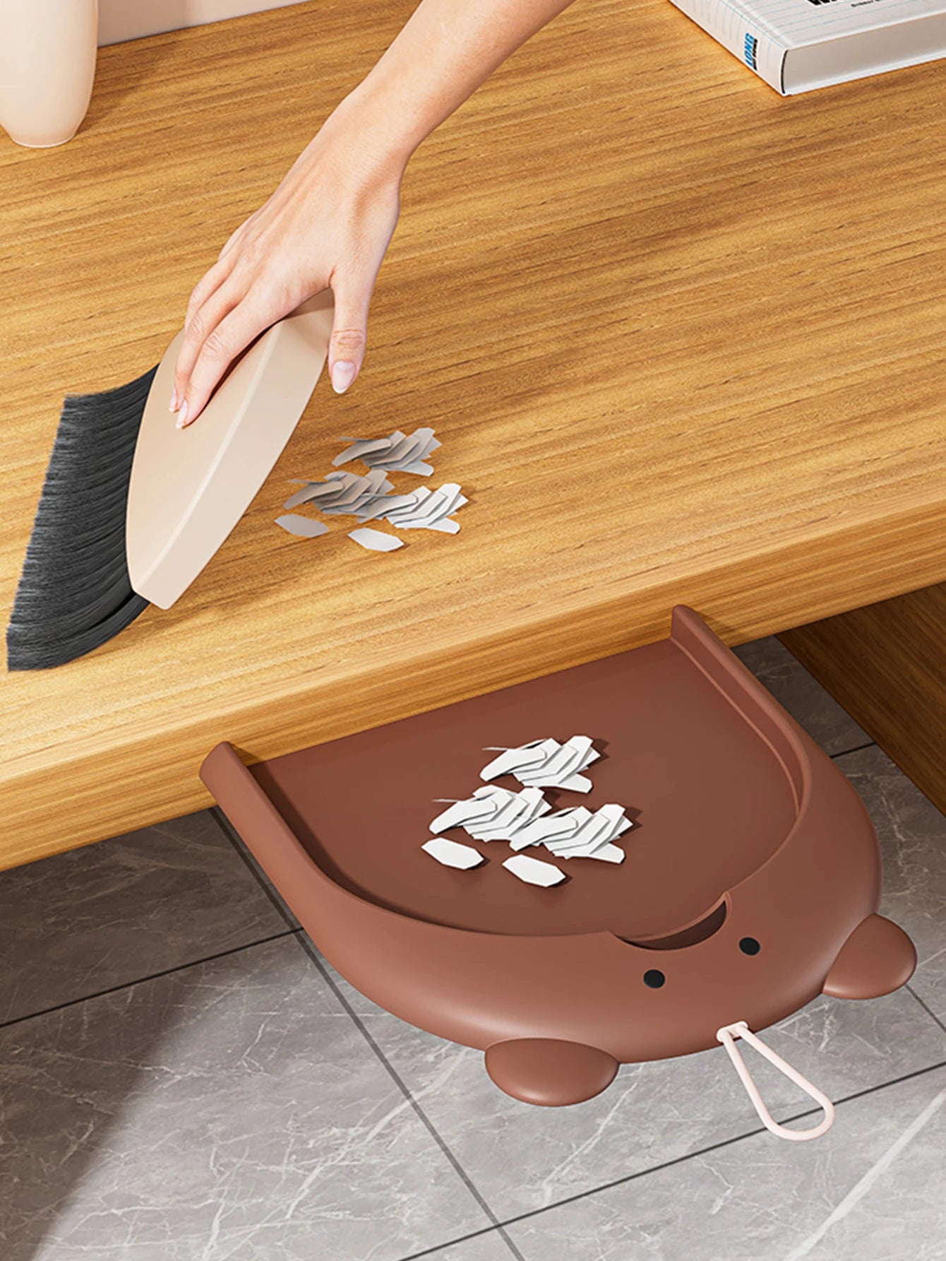 Mini Besen und Kehrschaufel Set Cartoon Design für Haushalt und Büro