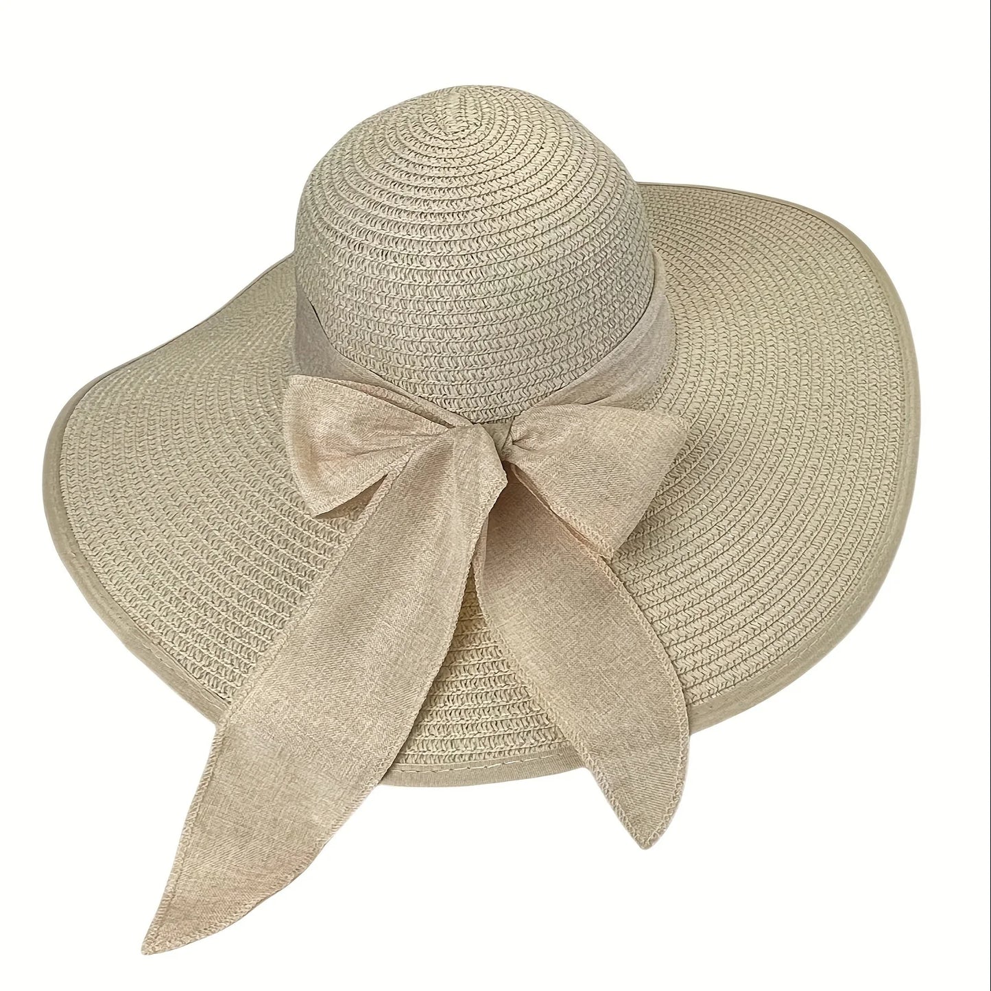 Faltbarer Damen Strohhut mit großer Krempe – Leichter, stilvoller Sonnenschutz