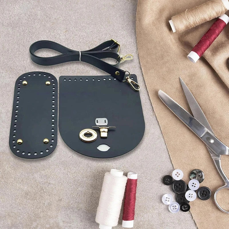 DIY Taschenzubehör: Lederboden Klappe Schulterriemen für Handtaschen