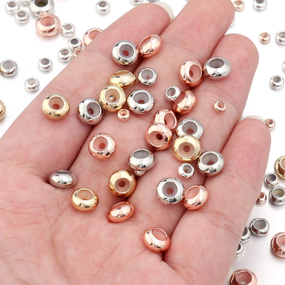 20 Stück Kupfer Crimp Endperlen mit Silikonstopper für DIY Schmuckherstellung-Yabubest - Home & More