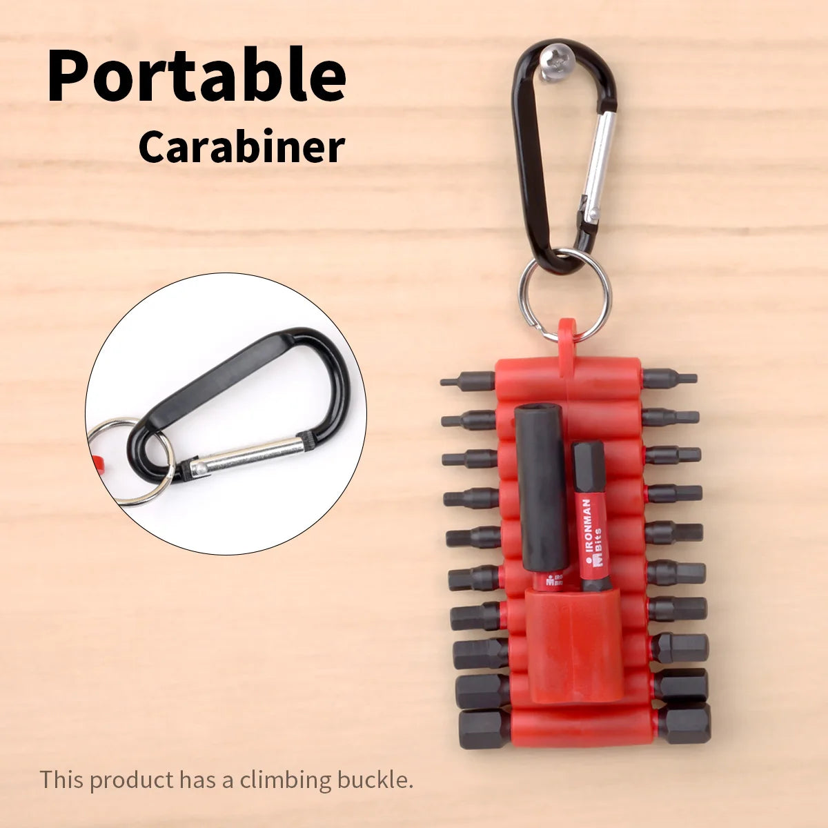 22-teiliges magnetisches Sechskant-Bit Set mit Organizer und Halter