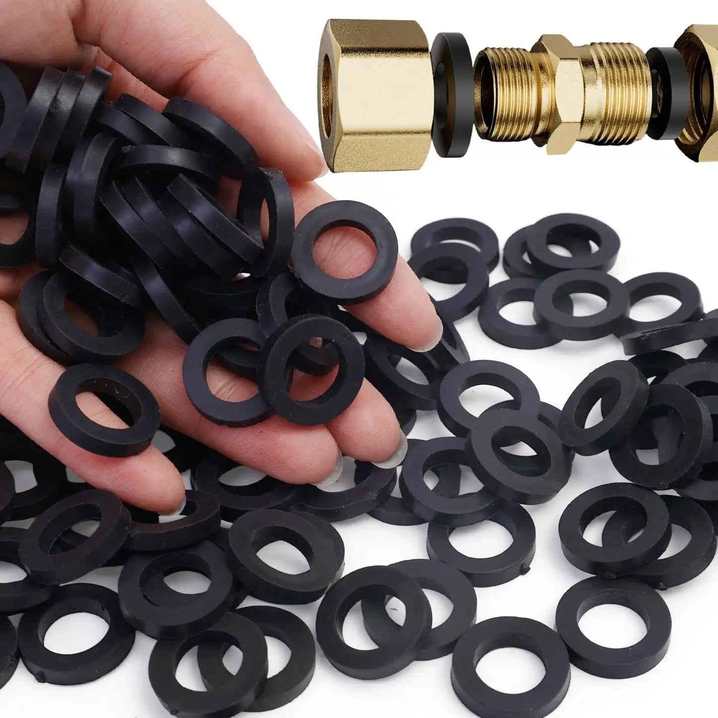 Flache Unterlegscheiben aus Gummi für Wasserhahn-Reparaturen-Yabubest - Home & More