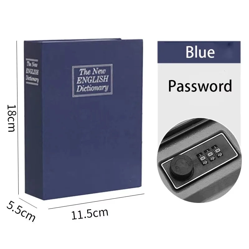 Mini Buch Safe Versteckte Geld Box mit Schloss für Schmuck und Schlüssel