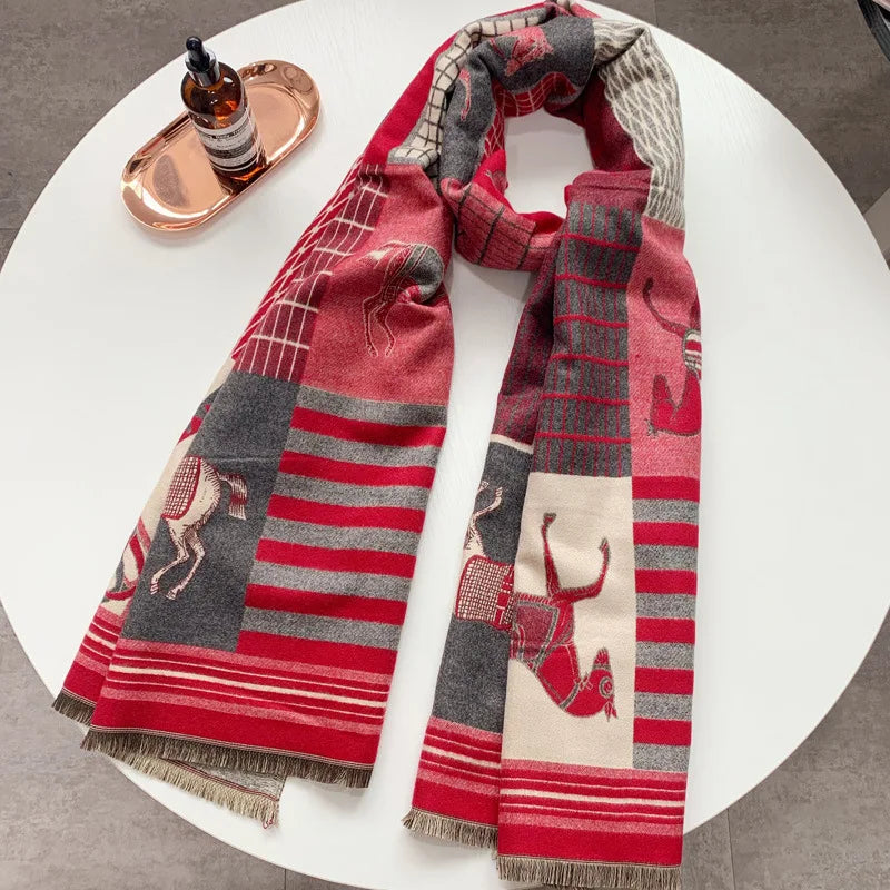 Luxuriöser Kaschmir-Gefühl Schal für Frauen im Herbst/Winter-Yabubest - Home & More