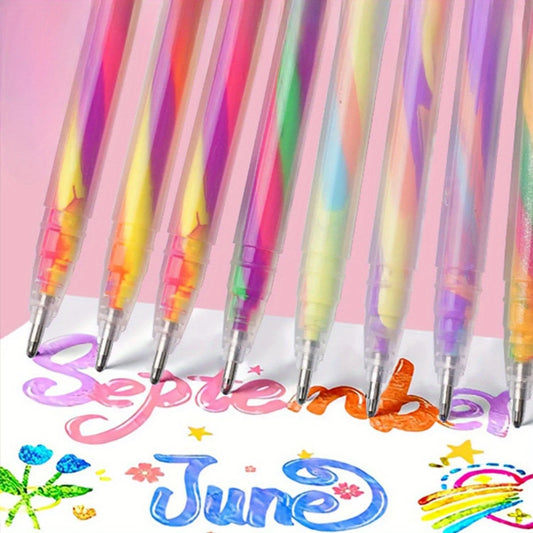 6-teiliges Glitzer-Gel-Textmarker Set 1,2 mm lebendige Farben für Tagebücher