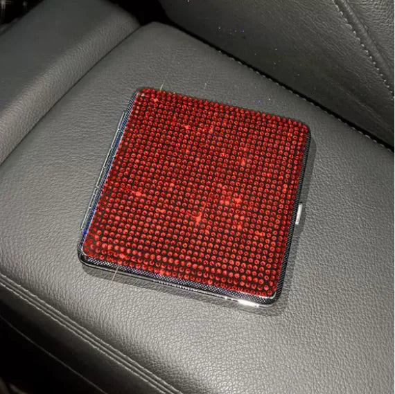 Elegantes personalisiertes Damen Zigarettenetui mit Diamantbesatz