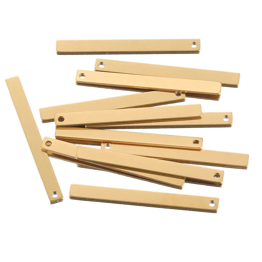20 Stück Edelstahl Gold Rechteck Charm Connector für Schmuck DIY