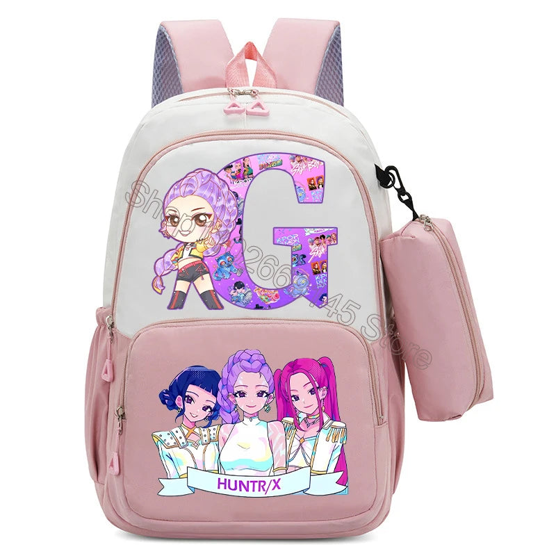 Kawaii Kinderrucksack mit bedruckter Stifttasche für Schule und Freizeit